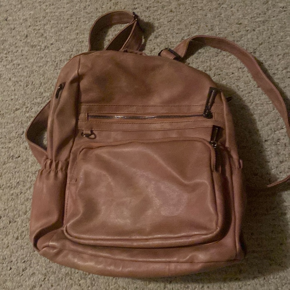 Vegan leather backpack
